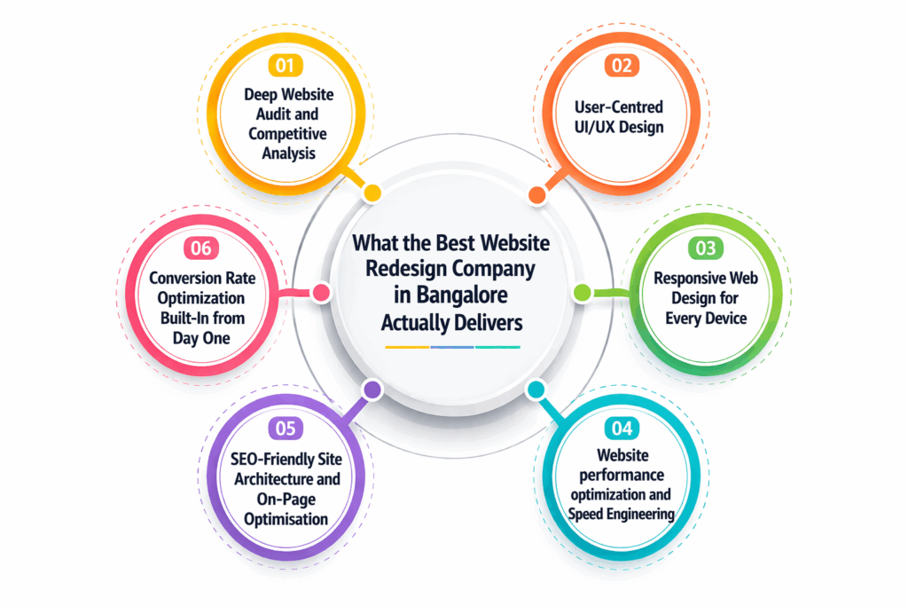 website redesign company in Bangalore offering audit, UI UX design, responsive design and SEO architecture.